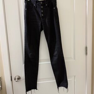 Madewell Black High-Waisted Button-Fly Jeans